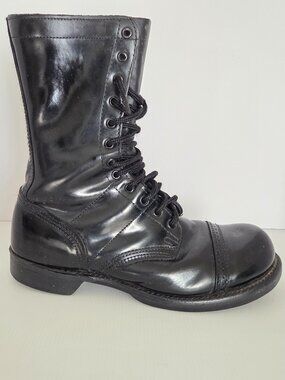 Corcoran Paratrooper Jump Boots 10" Men's 10E Cap Toe Black Leather Military